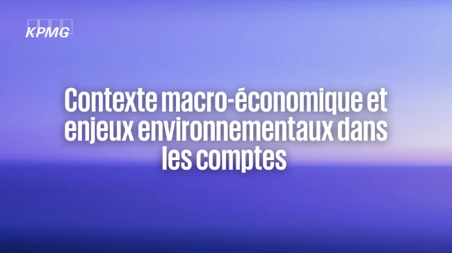 Module 3 - Contexte macro-économique & enjeux environnementaux dans les comptes